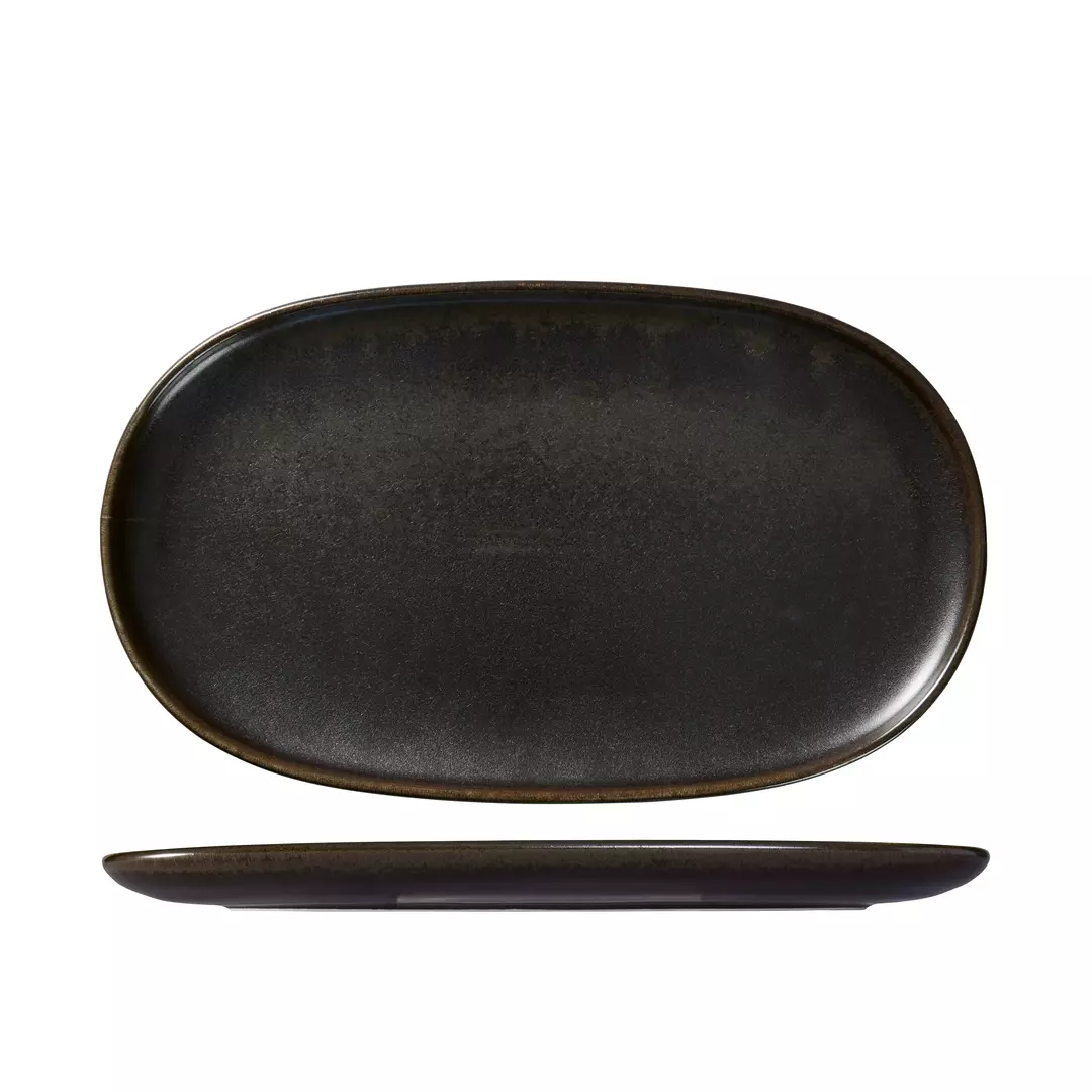 Moda Porcelain Earth Oval Coupe Plate 926346