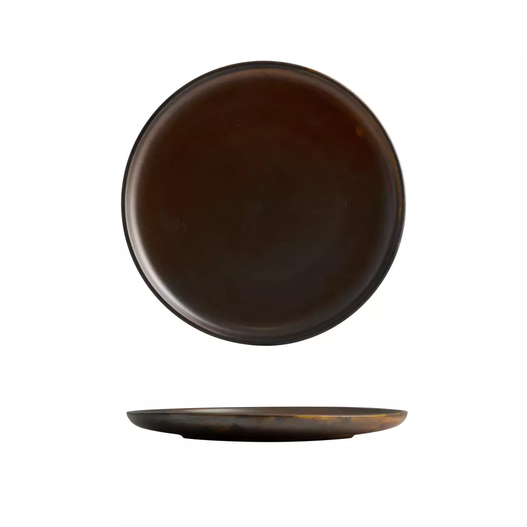 Moda Porcelain Rust Round Plate 260mm