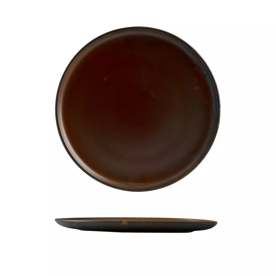 Moda Porcelain Rust Round Plate 290mm