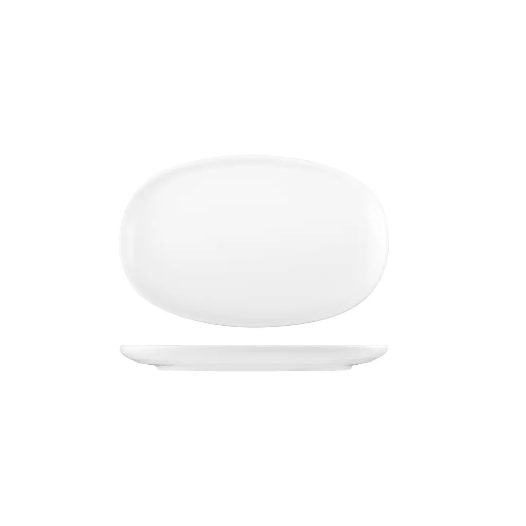 Moda Porcelain Snow Oval Coupe Plate 926540