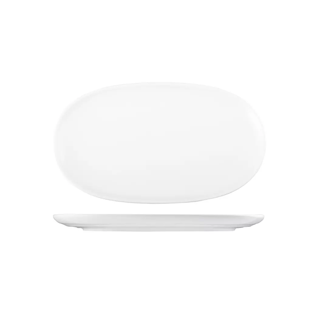 Moda Porcelain Snow Oval Coupe Plate 926541