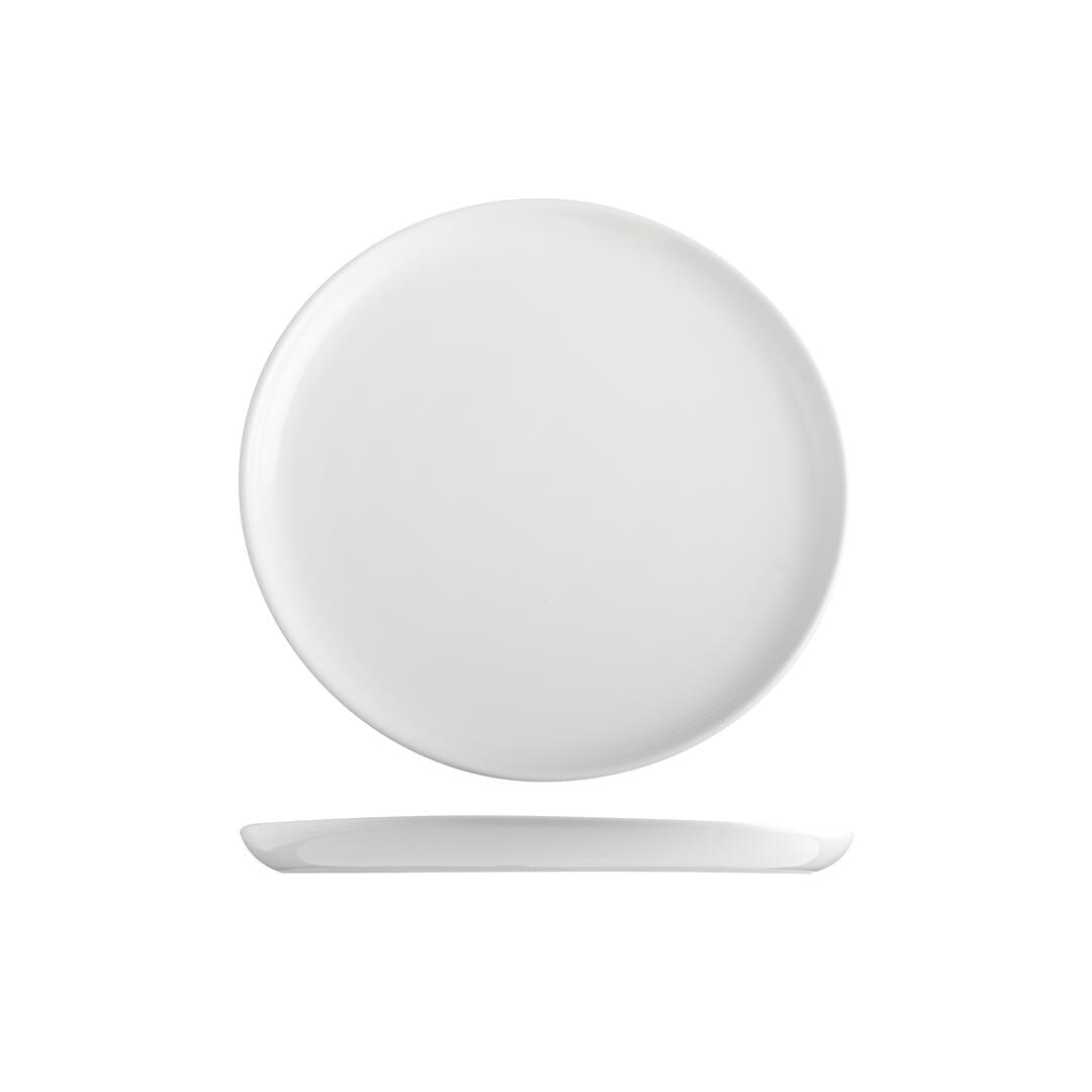 POTTR Aspen White Round Flat Coupe Plate 230mm