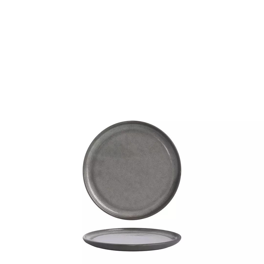 POTTR Gembrook Grey Round Flat Coupe Plate 200mm