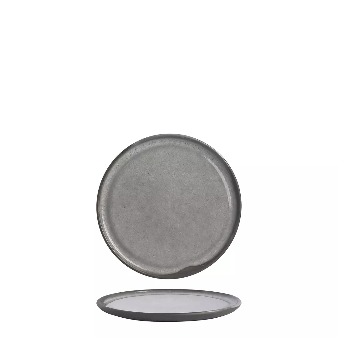 POTTR Gembrook Grey Round Flat Coupe Plate 230mm