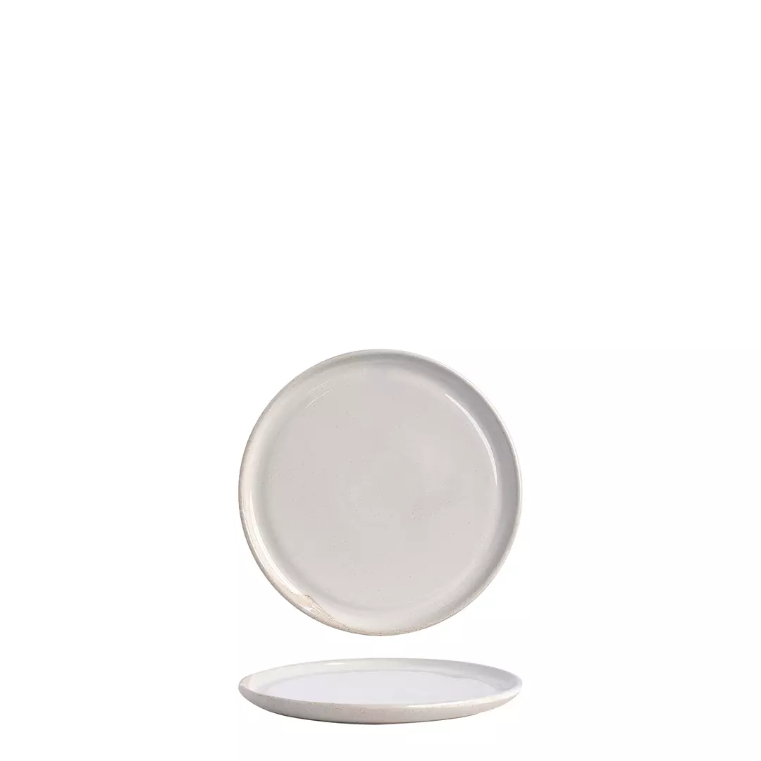 POTTR Gembrook White Round Flat Coupe Plate 200mm