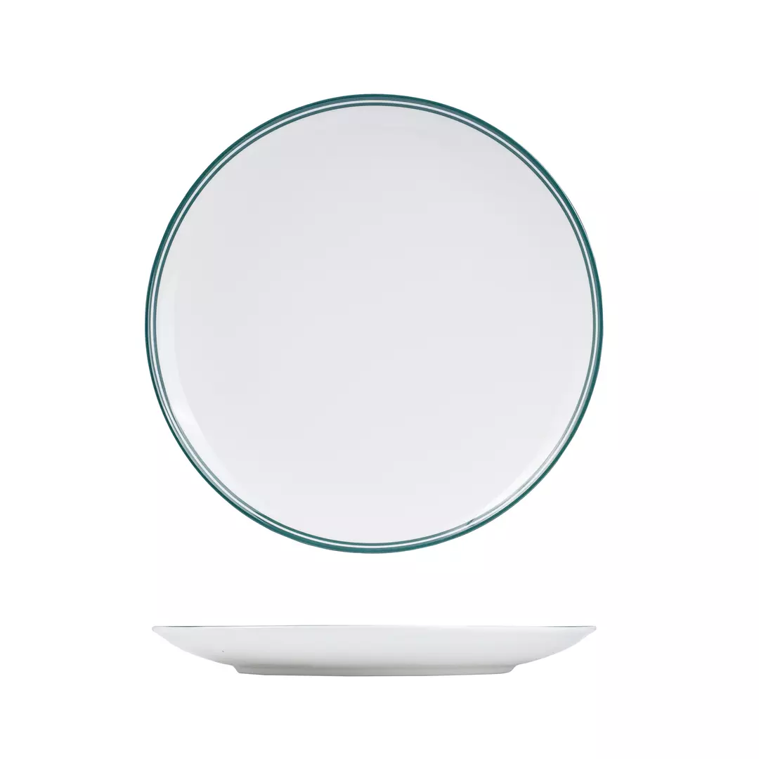 RAK Porcelain Nano Cru Green Round Coupe Plate 290mm