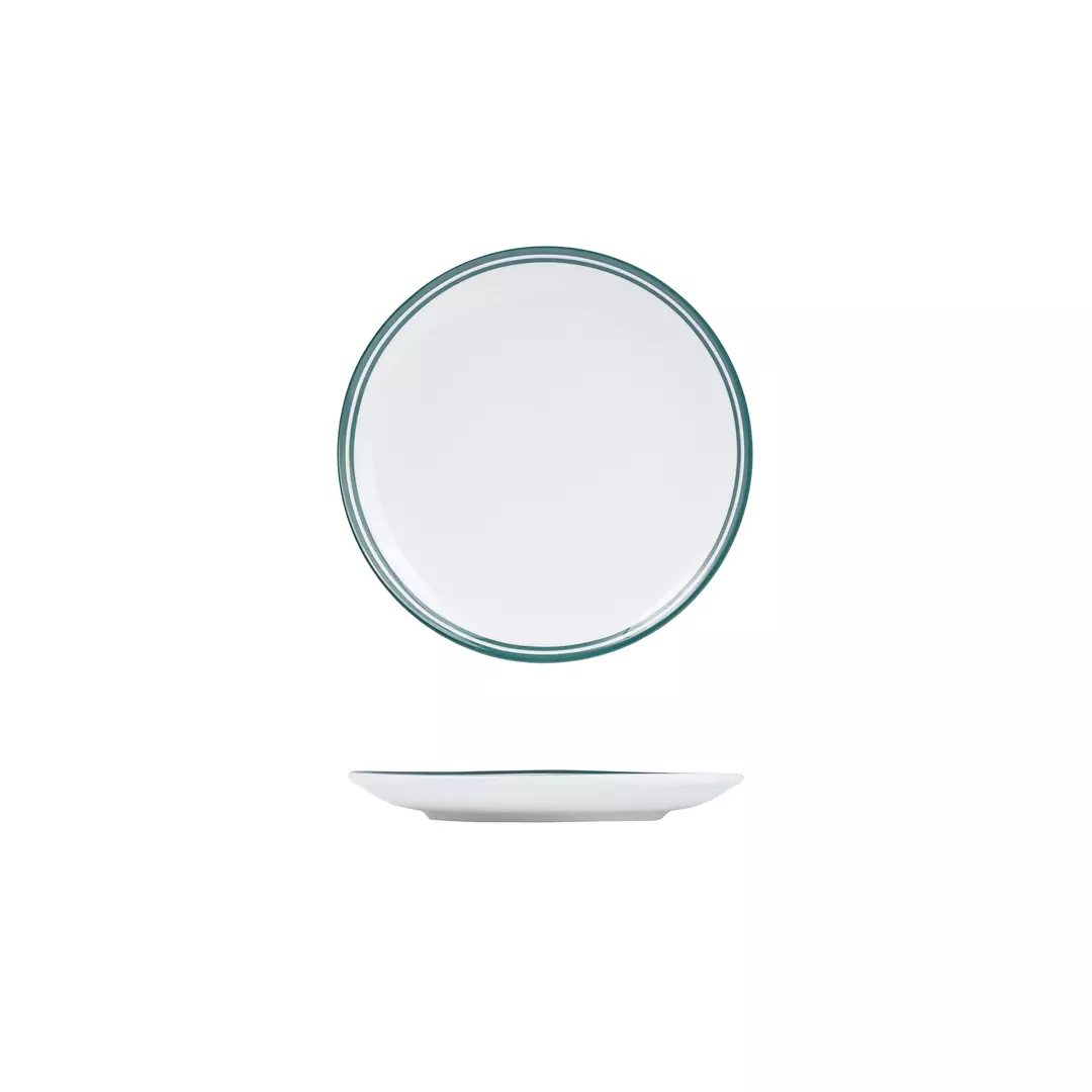 RAK Porcelain Nano Cru Green Round Coupe Plate 180mm