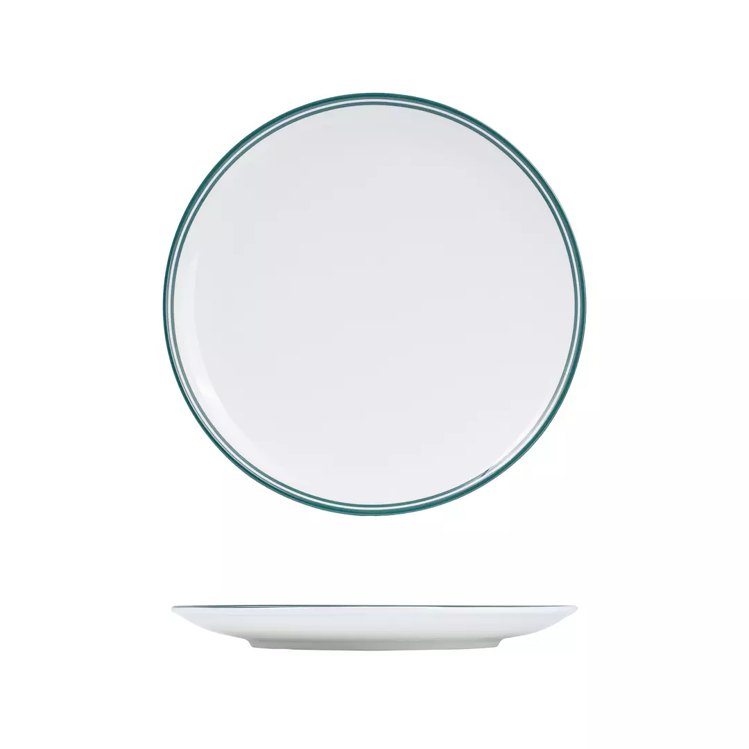 RAK Porcelain Nano Cru Green Round Coupe Plate 270mm