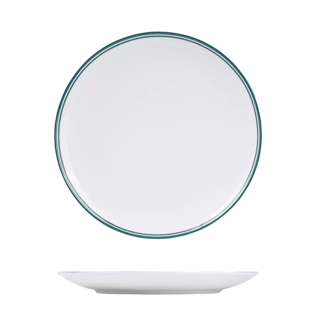 RAK Porcelain Nano Cru Green Round Coupe Plate 310mm