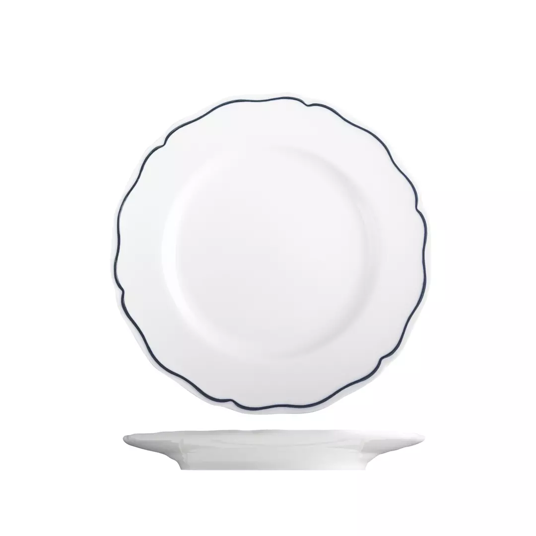 Tuxton Charleston w/ Blue Band Round Plate 192mm