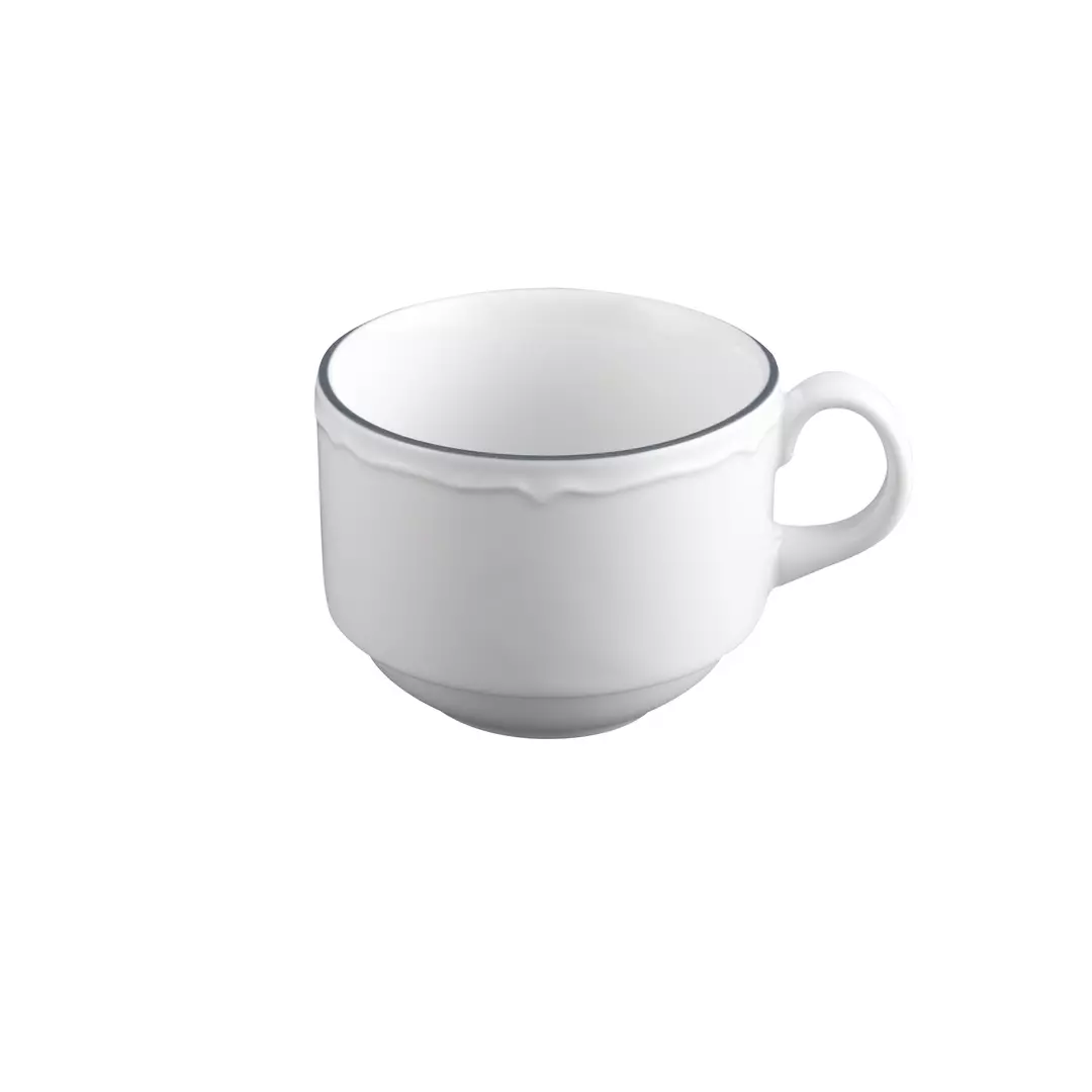 Tuxton Charleston w/ Blue Band Stackable Cup 240ml