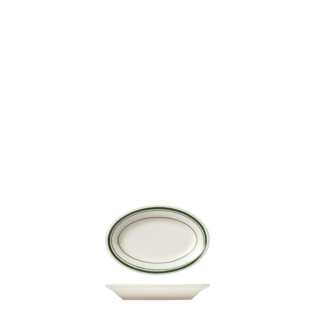 Tuxton Green Bay Oval Plate TX110140