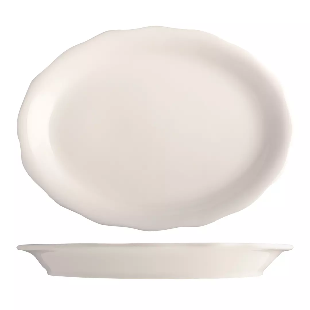 Tuxton Shell Oval Plate TX100134