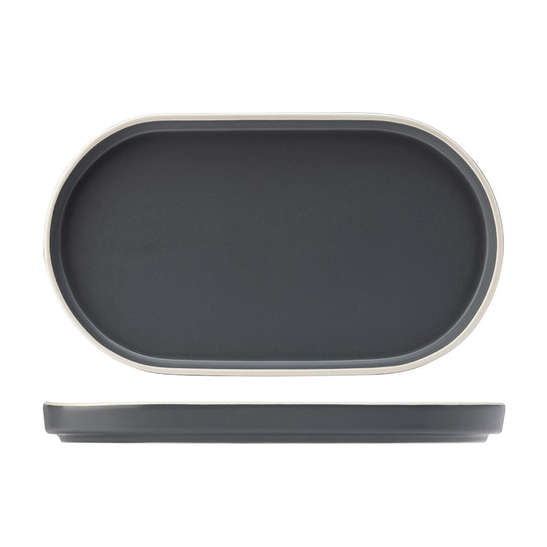 Utopia Forma Charcoal Platter 175x310x27mm