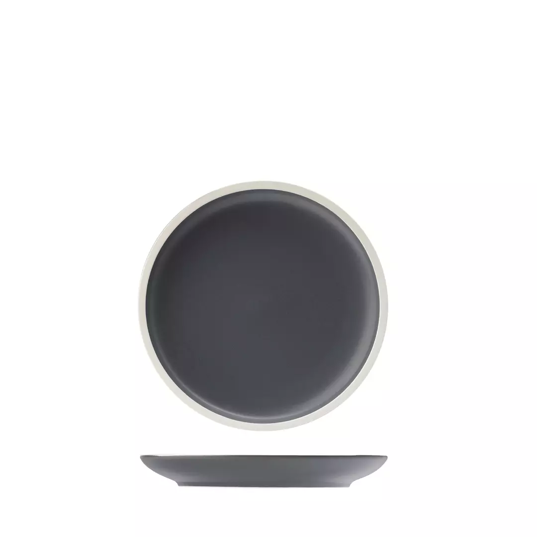 Utopia Forma Charcoal Round Coupe Plate 170mm