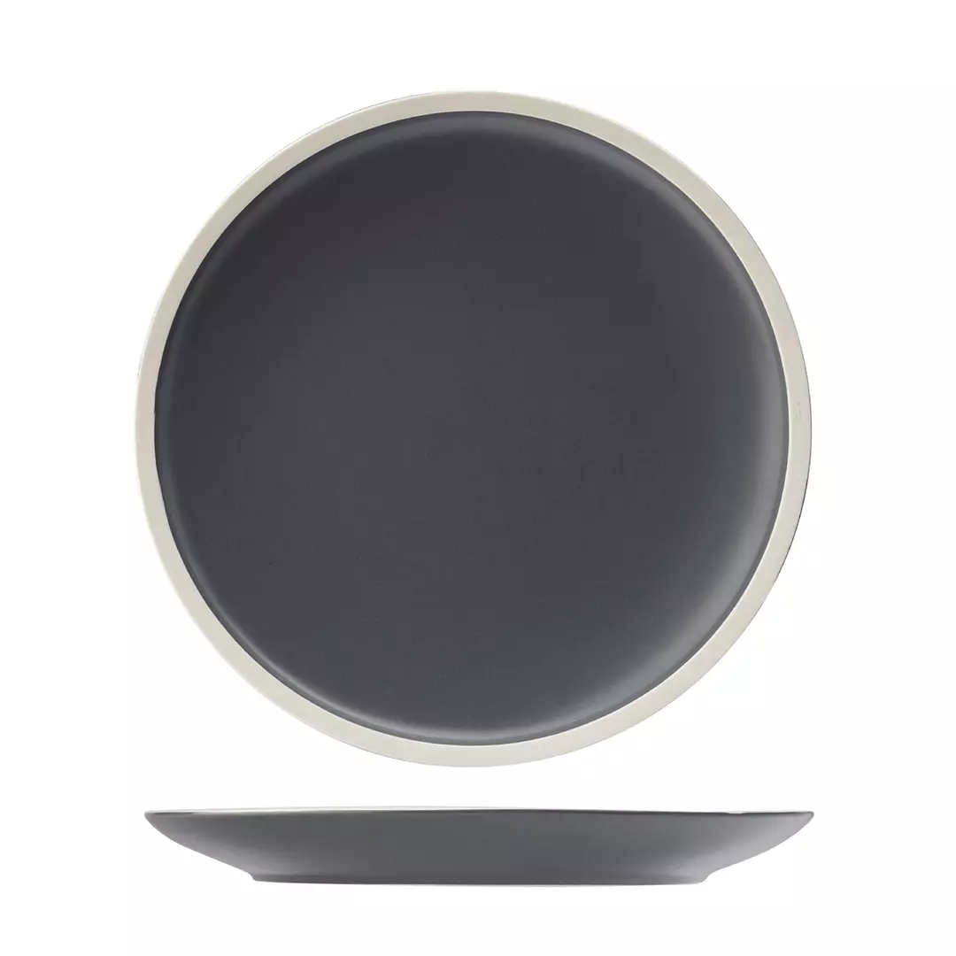 Utopia Forma Charcoal Round Coupe Plate 265mm