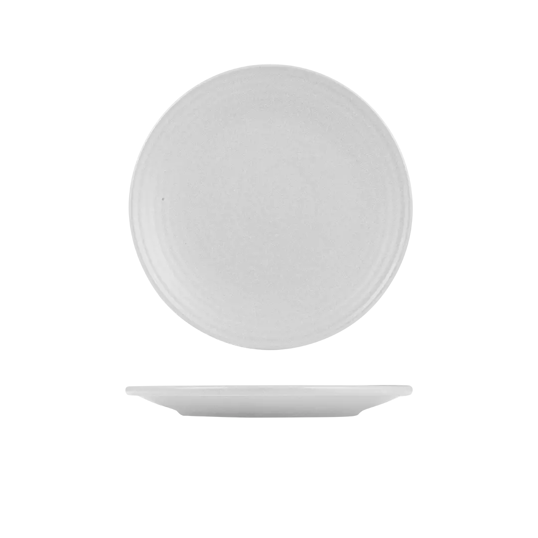 Zuma Pearl Aspen Round Ribbed Plate 265mm