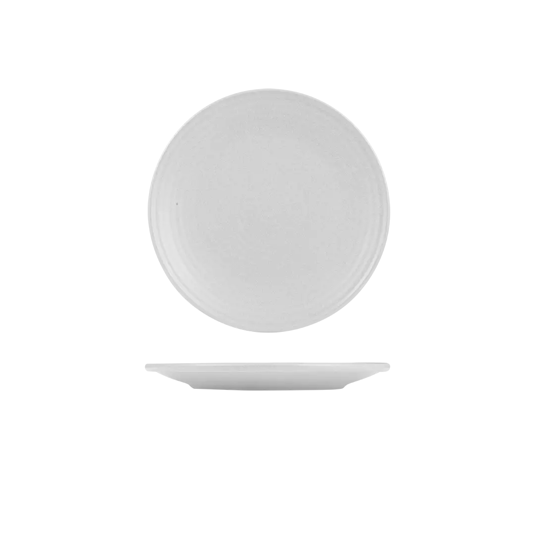 Zuma Pearl Aspen Round Ribbed Plate 210mm