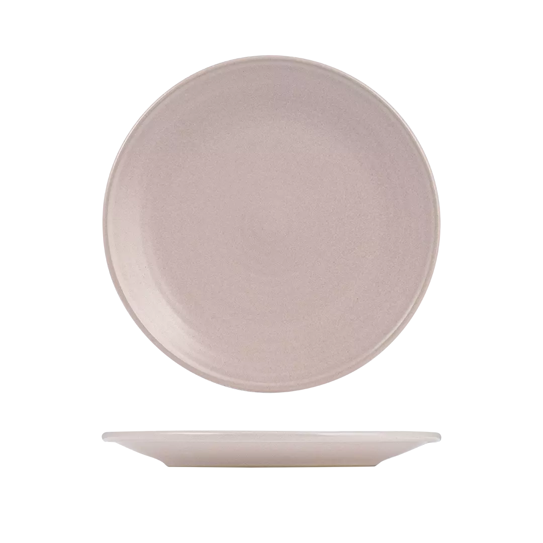 Zuma Pearl Blush Round Ribbed Plate 265mm