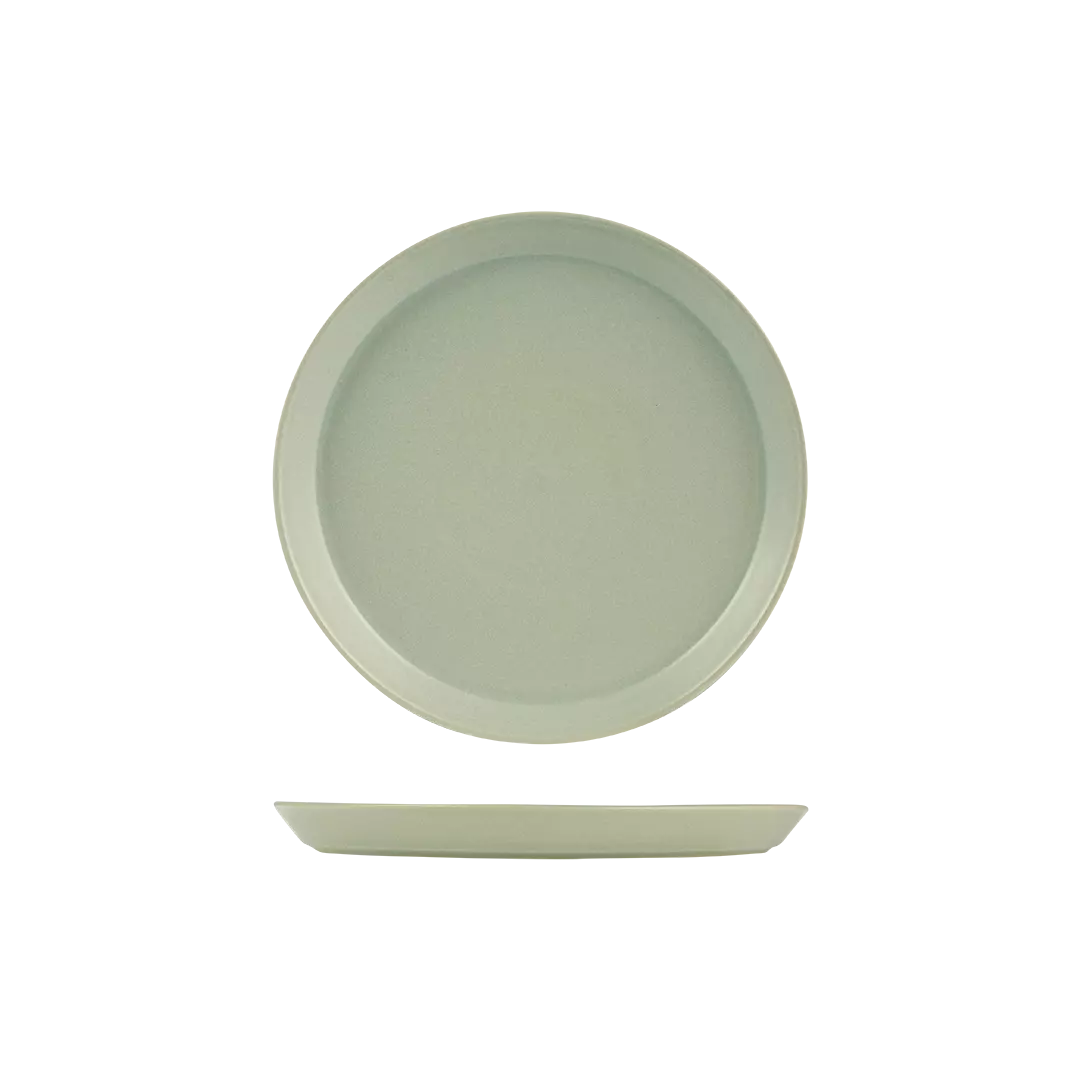 Zuma Pearl Pistachio Round Tapered Plate 240mm