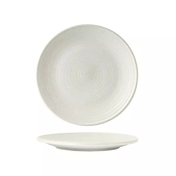 Zuma Round Plate - Ribbed - Frost 210mm