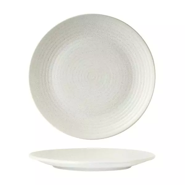 Zuma Round Plate - Ribbed - Frost 265mm