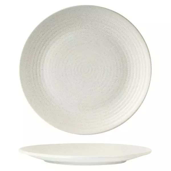 Zuma Round Plate - Ribbed - Frost 310mm