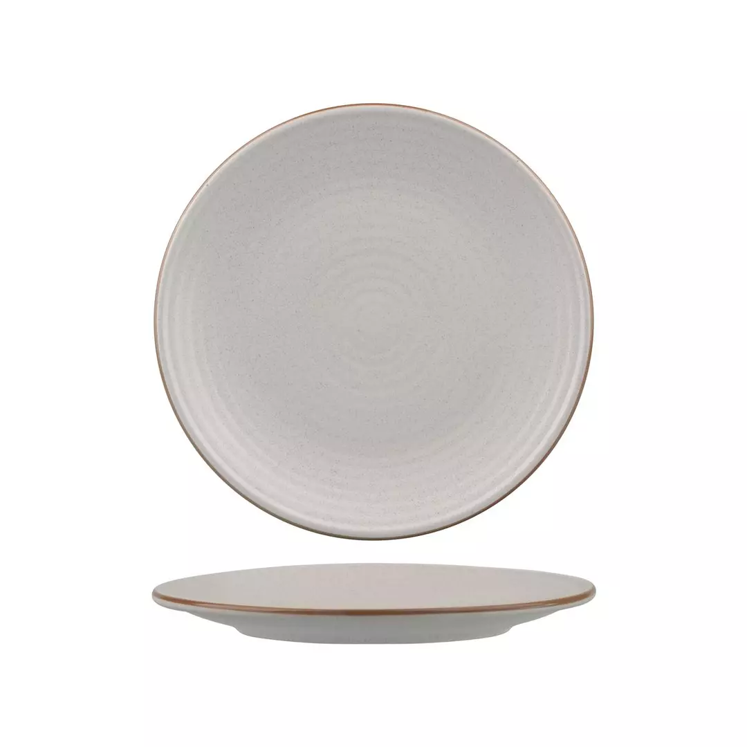 Zuma Round Plate - Ribbed - Mineral 210mm