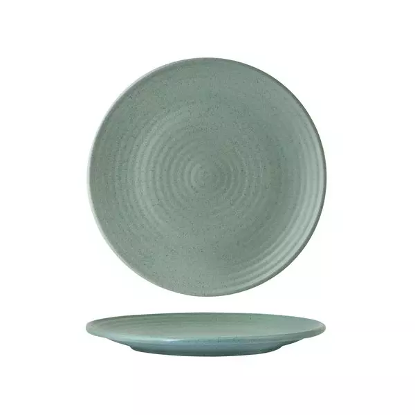 Zuma Round Plate - Ribbed- Mint 210mm