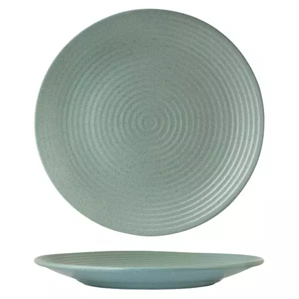 Zuma Round Plate - Ribbed- Mint 310mm