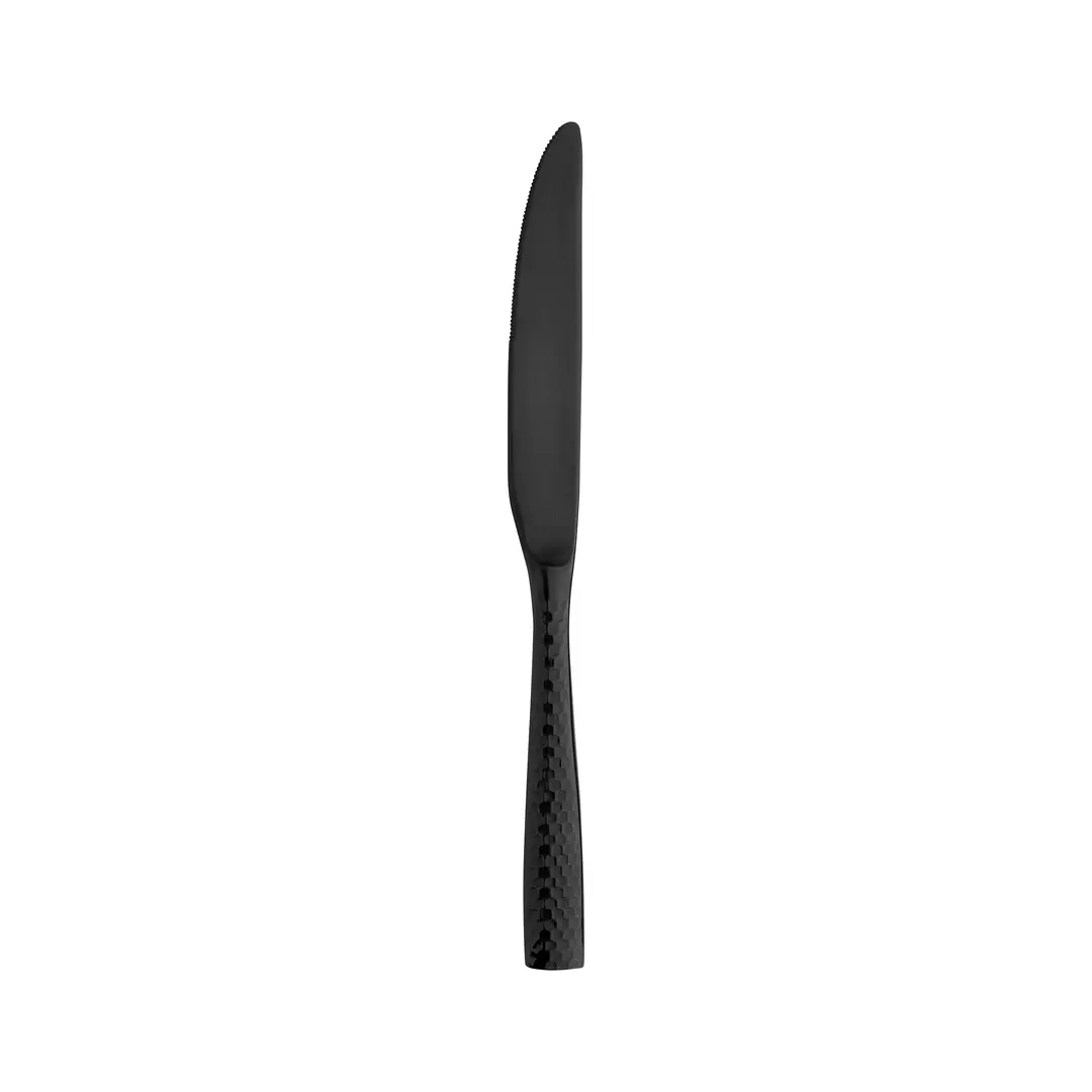Fortessa Lucca Faceted Black Table Knife S/H