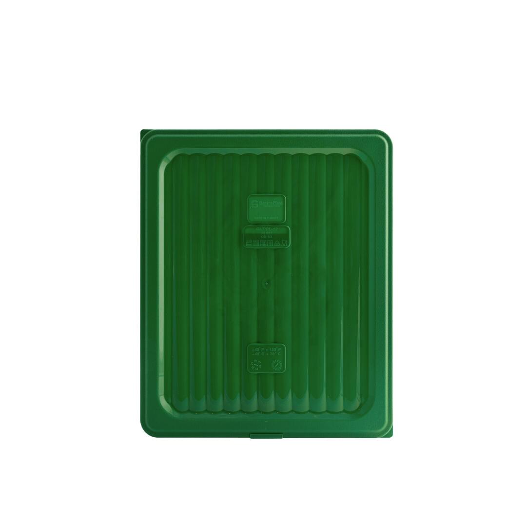 Gastroplast Food Pan Cover- Polypropylene1/2 Size Green