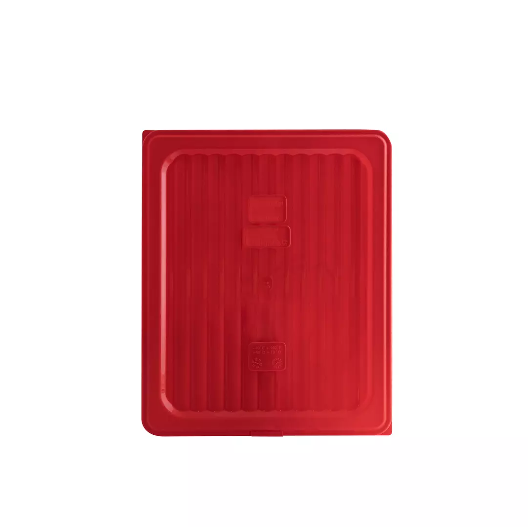 Gastroplast Food Pan Cover- Polypropylene 1/2 Size Red