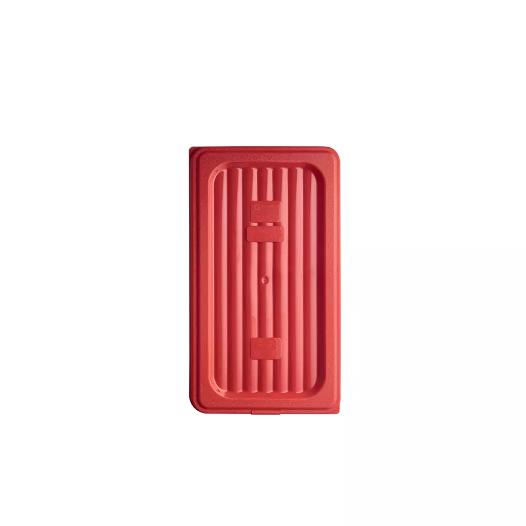 Gastroplast Food Pan Cover- Polypropylene 1/3 Size Red
