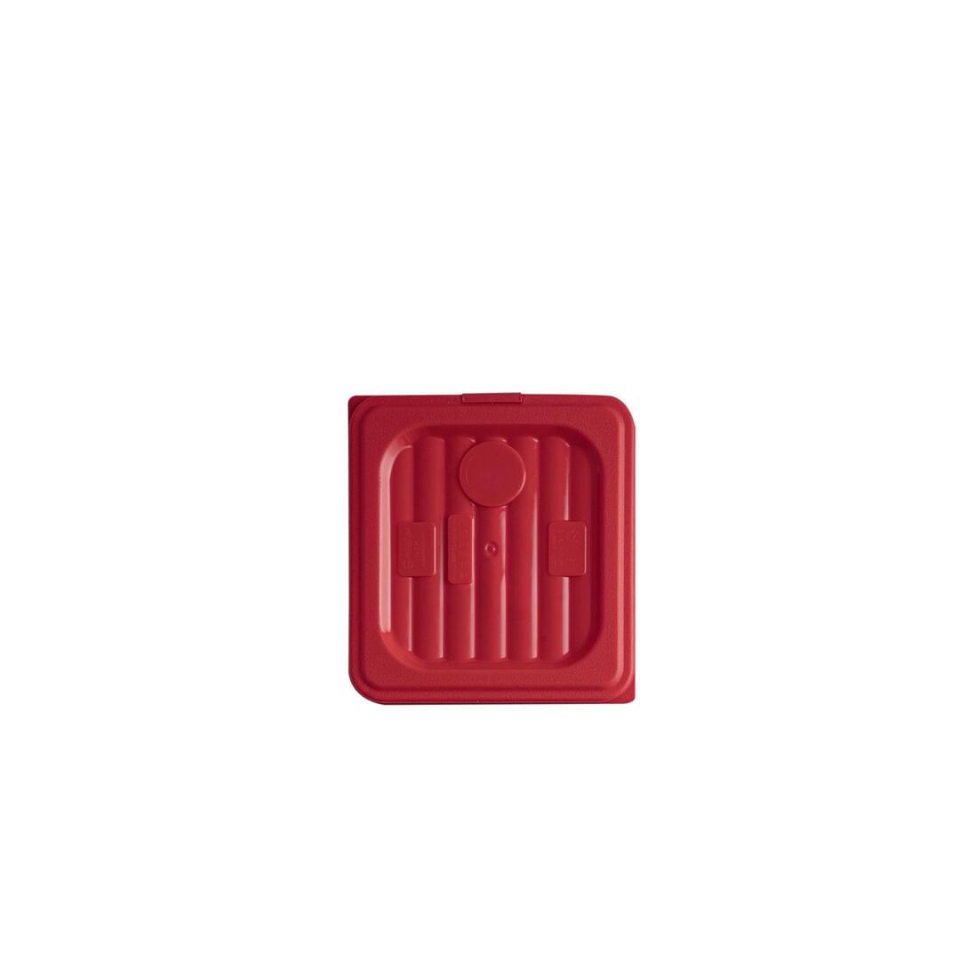 Gastroplast Food Pan Cover- Polypropylene 1/6 Size Red