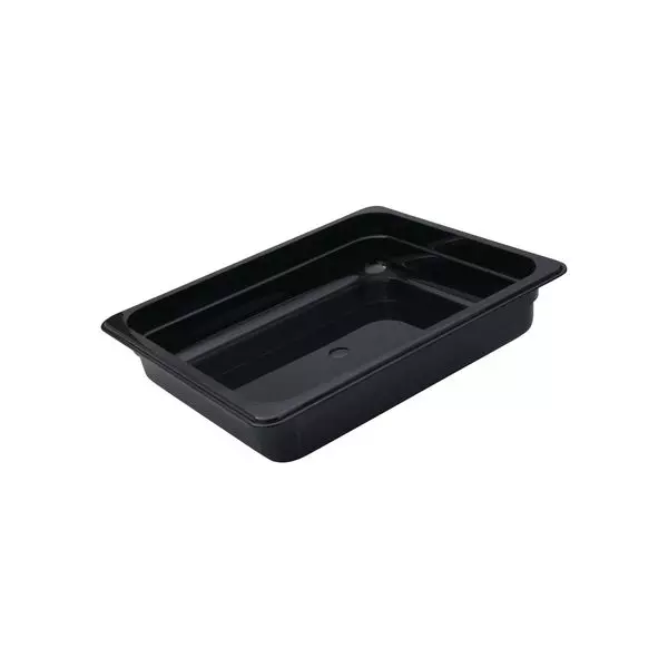 Trenton 1/2 Size Black Polycarbonate Food Pan (100mm D, 5.96lt)