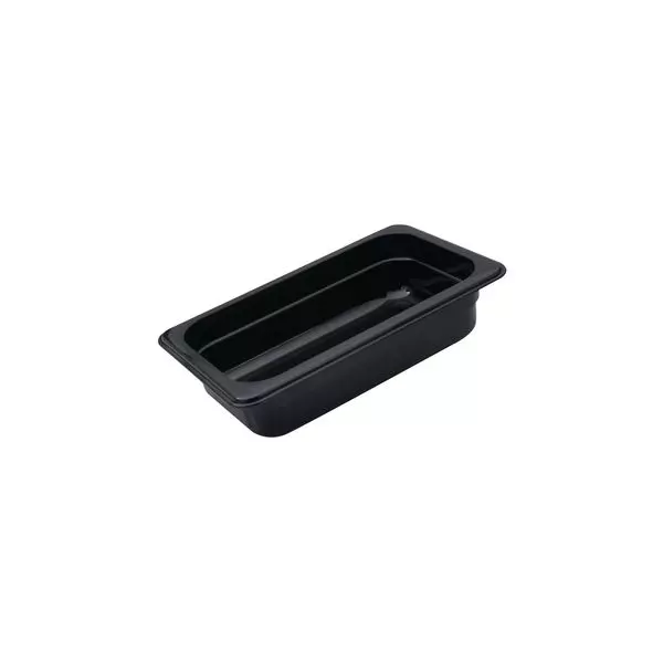 Trenton 1/3 Size Black Polycarbonate Food Pan (65mm D, 2.5lt)