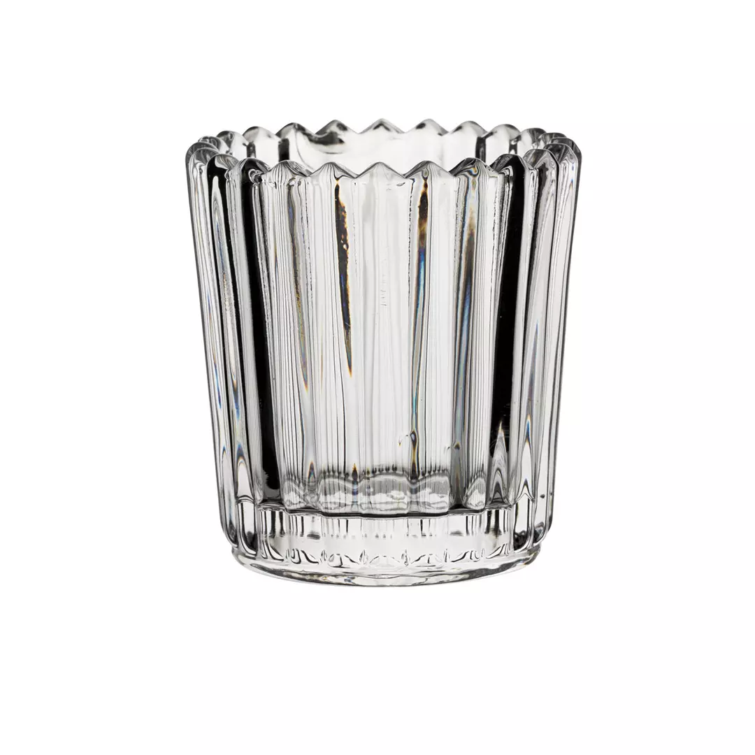 Utopia Votives Ribbed Large Votive Clear 72mm