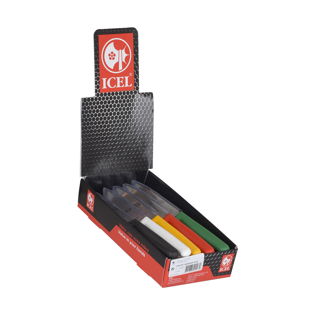 Icel Counter Display Units Paring Knife Wavy - 20pcs