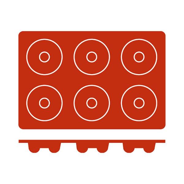 Frenti Silicone Mould - Savarin 6 Cup 62ml