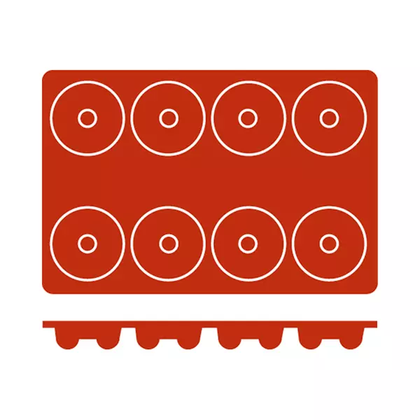 Frenti Silicone Mould - Savarin 8 Cup 50ml