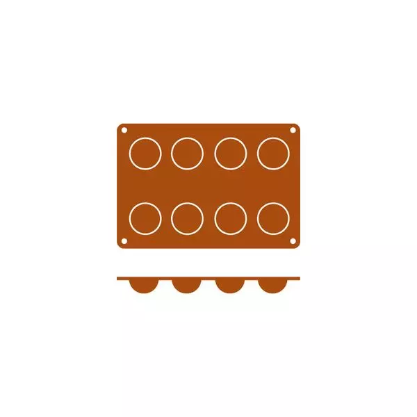 Frenti Silicone Mould - Bola 8 Cup 30ml