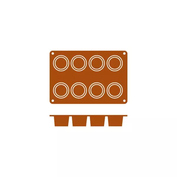 Frenti Silicone Mould - Cilindro 8 Cup 90ml