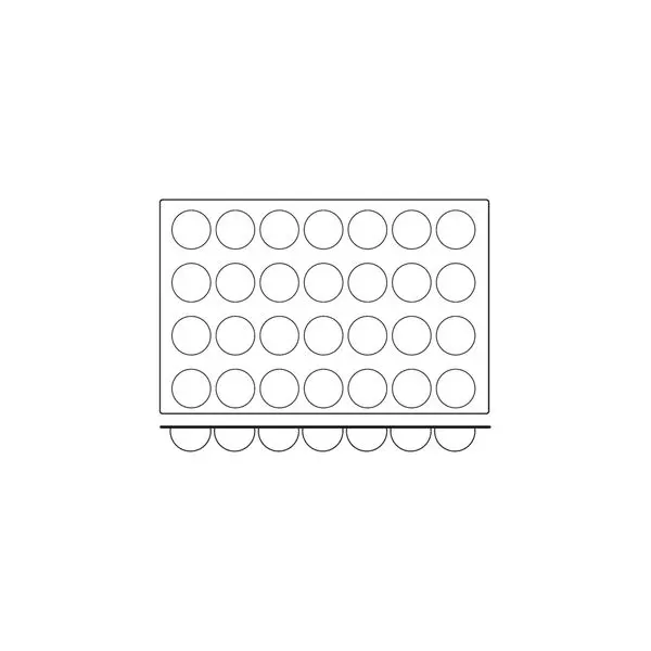 Frenti Silicone Mould - Half Sphere 28 Cup 90ml