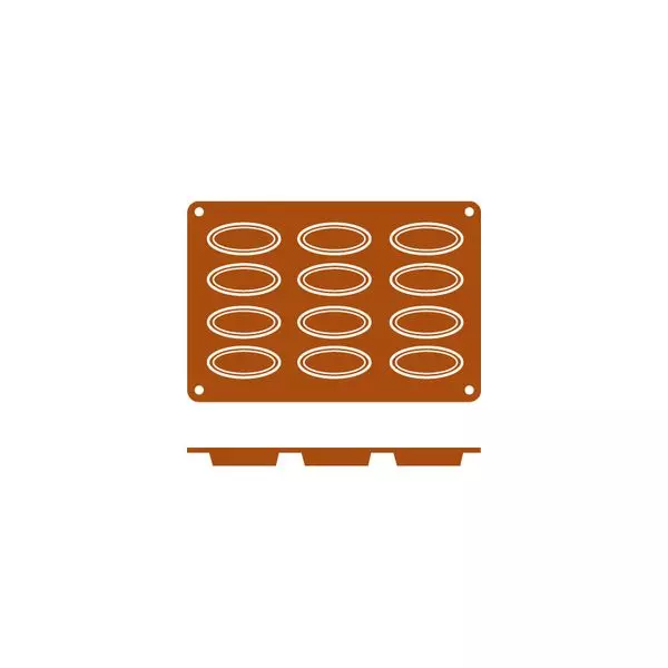 Frenti Silicone Mould - Barqueta 12 Cup 20ml