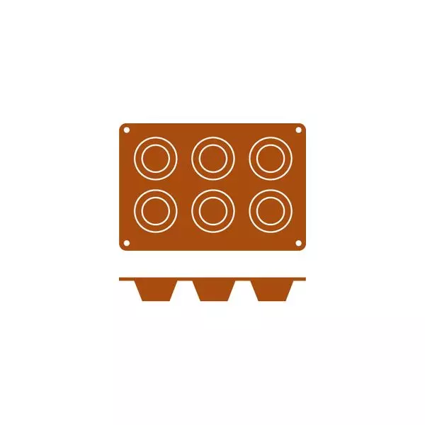 Frenti Silicone Mould - Muffin 6 Cup 100ml