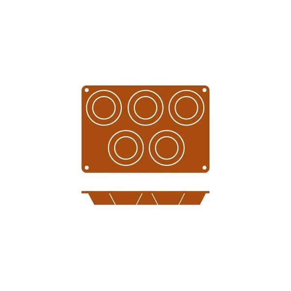 Frenti Silicone Mould - Muffin 5 Cup 135ml