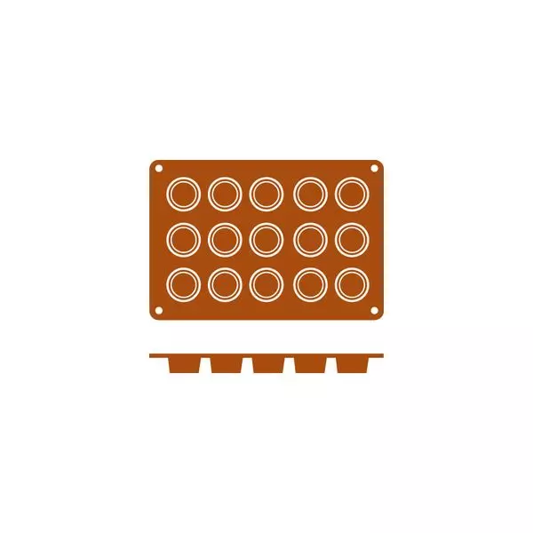 Frenti Silicone Mould - Petit Four 15 Cup 30ml