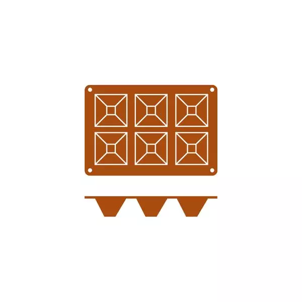 Frenti Silicone Mould - Pyramid 6 Cup 90ml