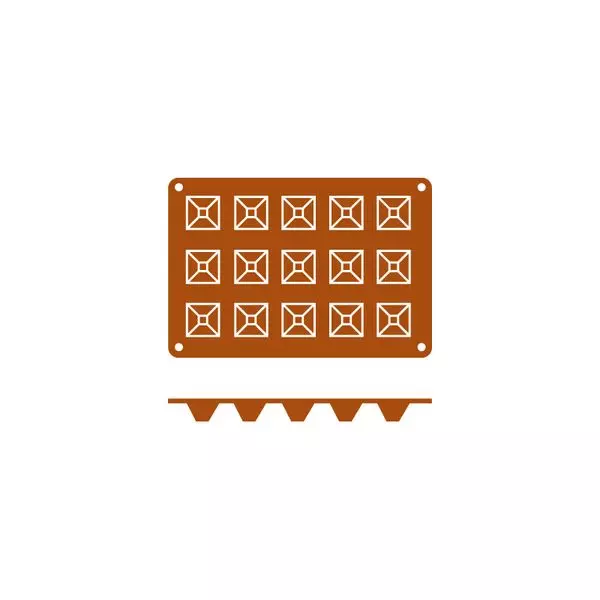 Frenti Silicone Mould - Pyramid 15 Cup 20ml